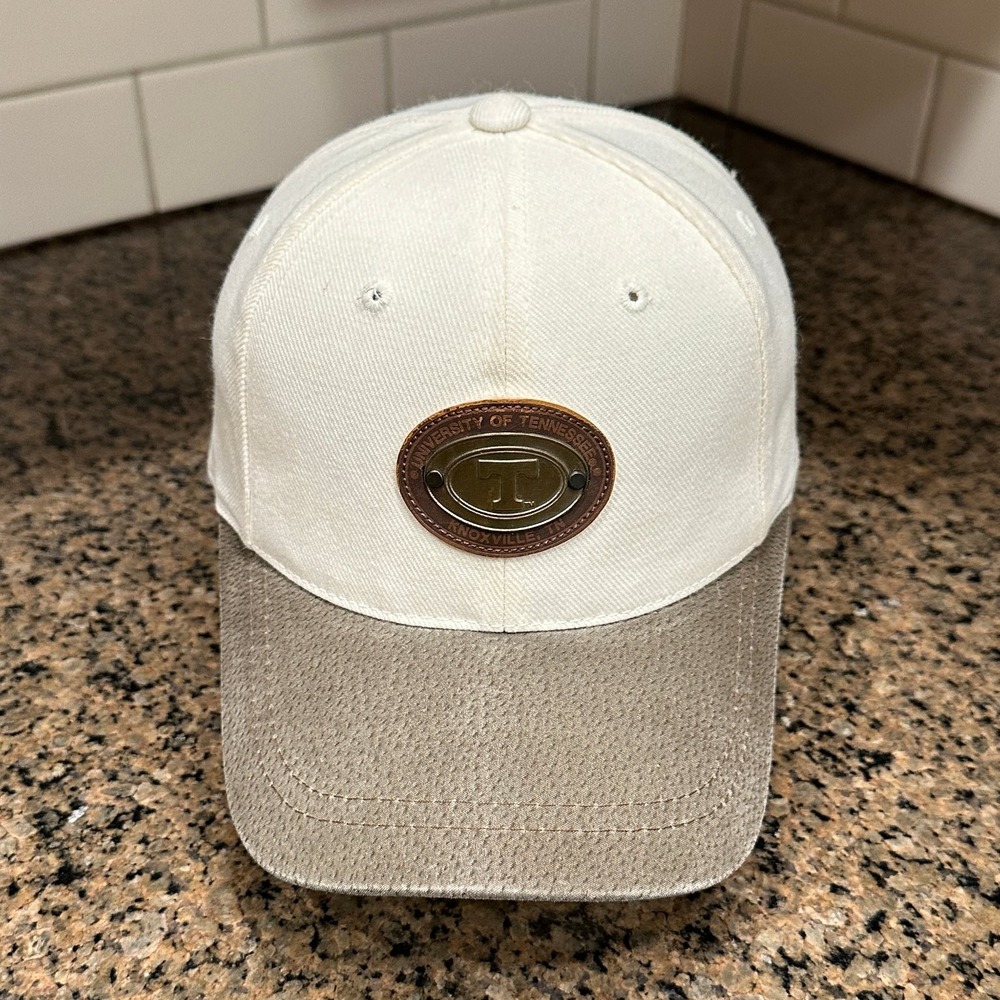 Tennessee American Needle Baseball Cap Hat Men Adjustable Cream Wool Leather